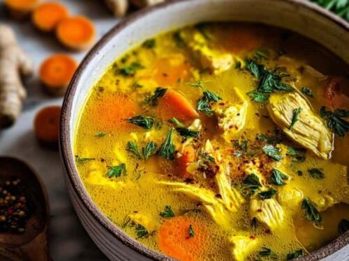 anti-inflammatory-turmeric-chicken-soup-bowl