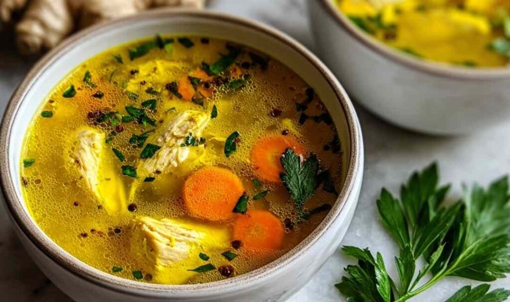 anti-inflammatory-turmeric-chicken-soup-bowl