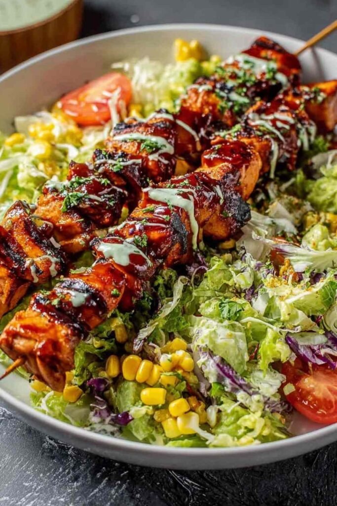 bbq-chicken-skewer-salad-grilled-chicken-bowl