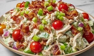 BLT Chicken Salad Recipe blt-chicken-salad-recipe-serving-bowl