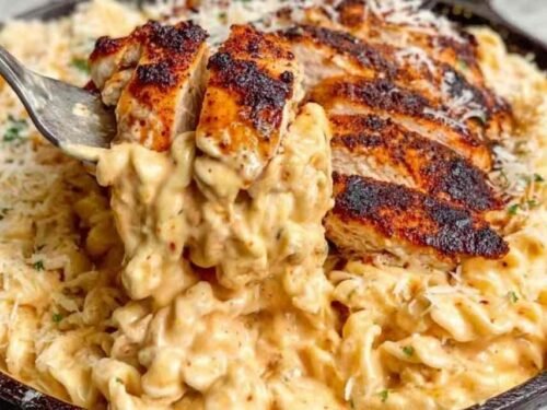 blackened-cajun-chicken-alfredo-skillet-creamy-pasta