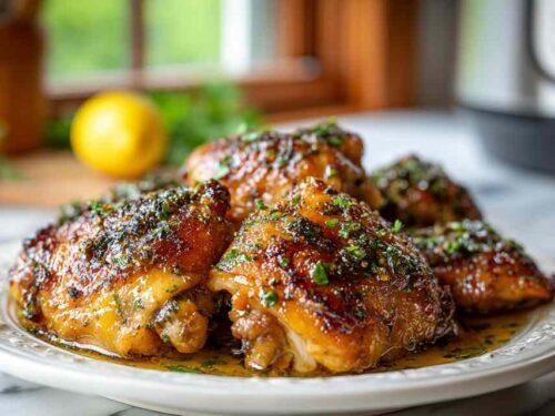 brown-sugar-dijon-chicken-thighs-glazed-baked-dinner