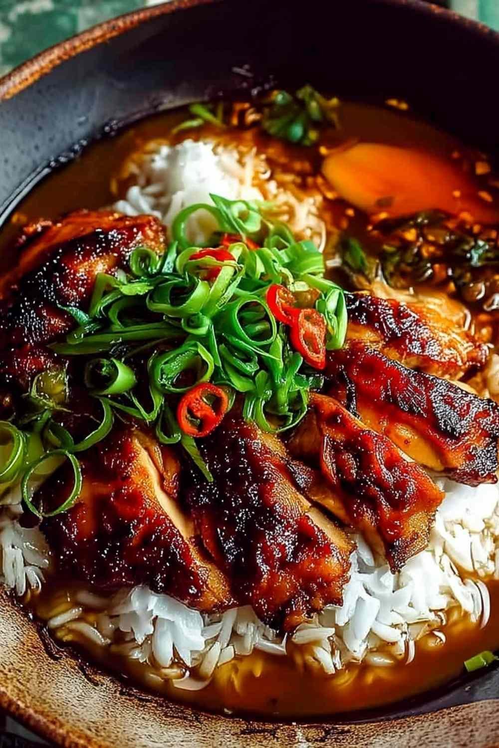 caramelised-soy-chicken-garlic-ginger-broth-rice-bowl
