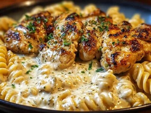 cheesy-garlic-chicken-twisted-pasta-velveeta-cream-sauce