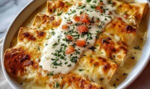 chicken-enchiladas-sour-cream-white-sauce-baked