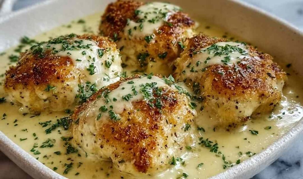 chicken-pillows-creamy-parmesan-sauce-plate