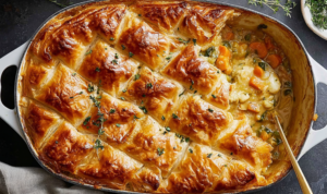 chicken-pot-pie-with-puff-pastry-overhead