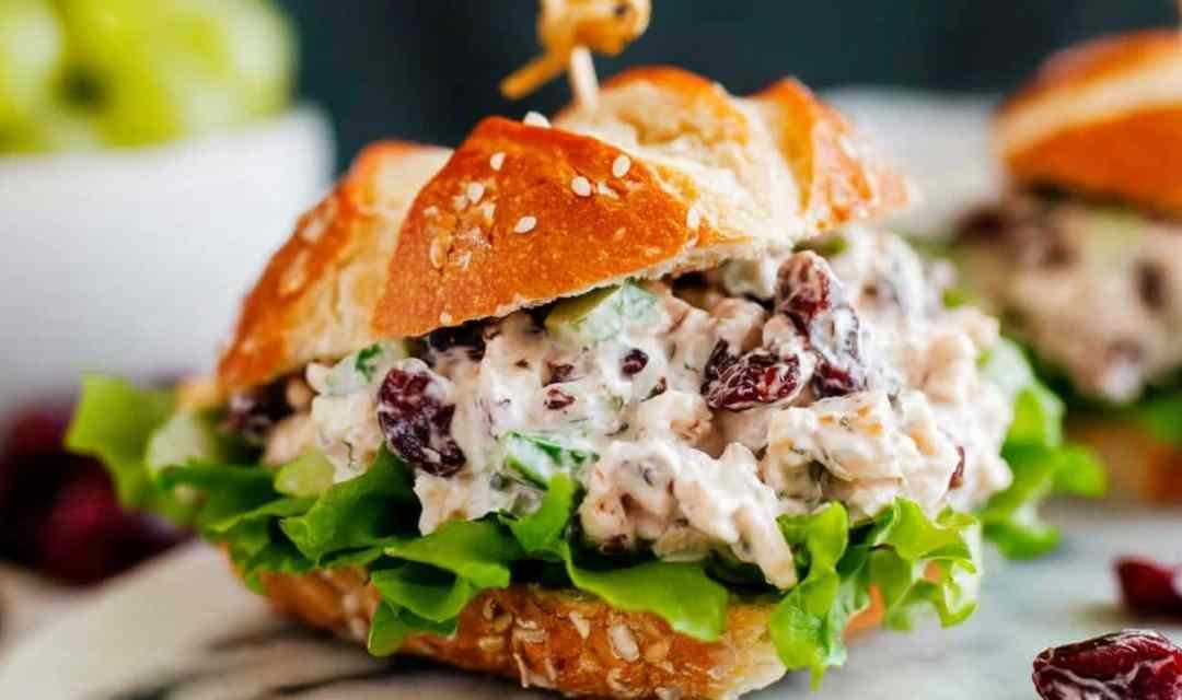 Chicken Salad with Rotisserie Chicken, Pecans and Cranberries
