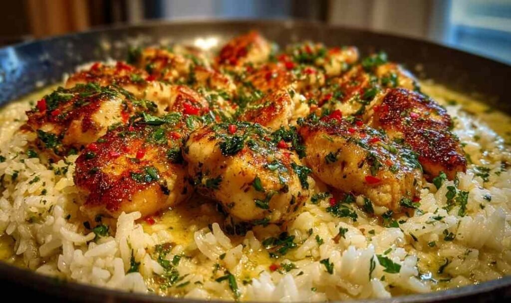 chicken-scampi-creamy-garlic-parmesan-rice-bowl