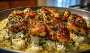 chicken-scampi-creamy-garlic-parmesan-rice-bowl