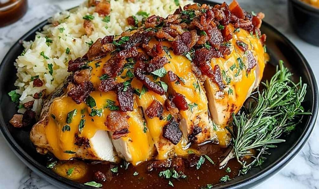 cowboy-bbq-bacon-cheddar-chicken-skillet
