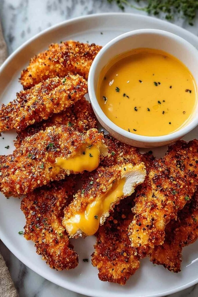 crack-chicken-tenders-baked-baking-sheet