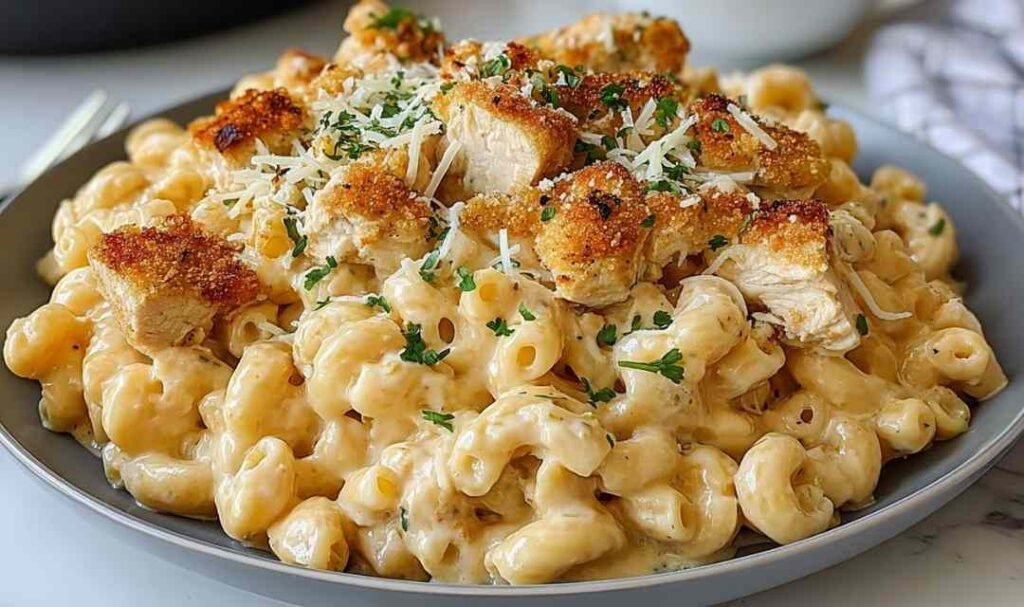 creamy-chicken-mac-and-cheese-skillet