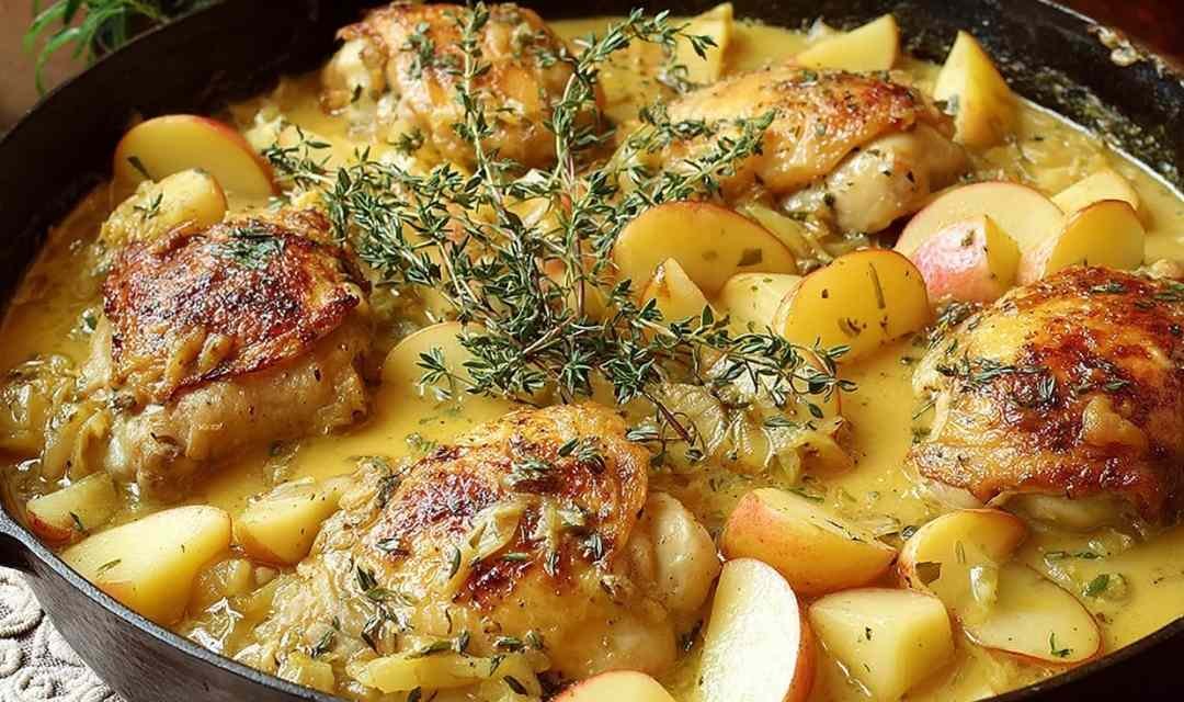 Chicken Normandy French Apple Cider Chicken Thigh Recipe