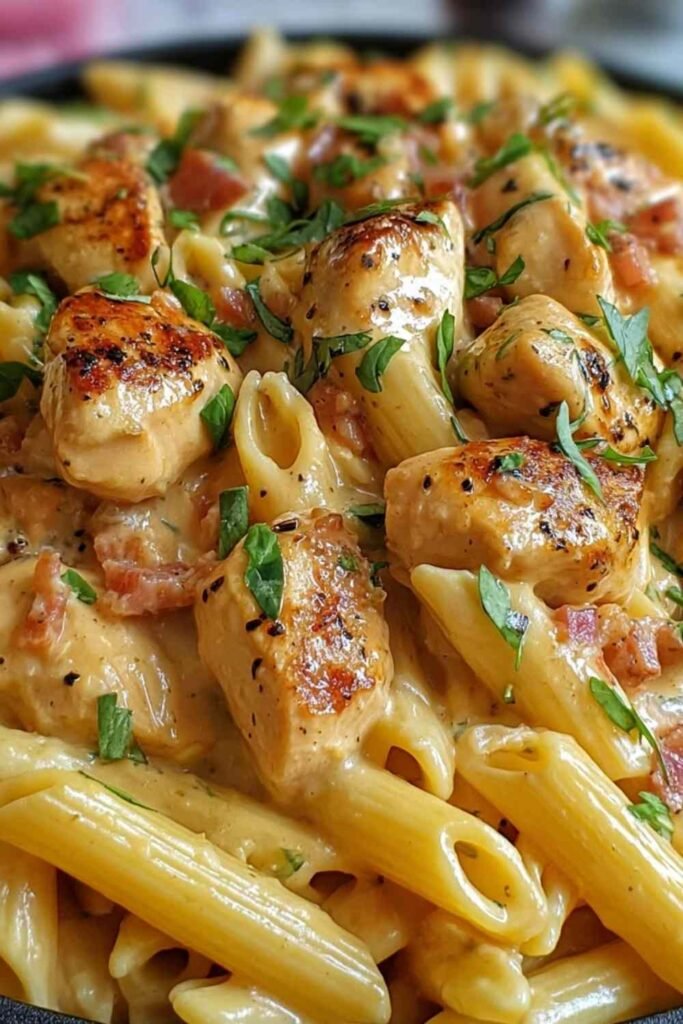 creamy-italian-chicken-pasta-skillet-recipe