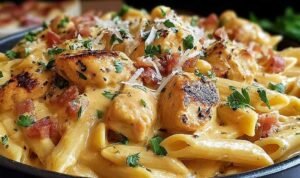 creamy-italian-chicken-pasta-skillet-recipe