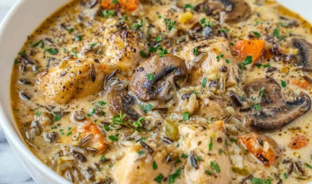 creamy-mushroom-chicken-wild-rice-soup-bowl