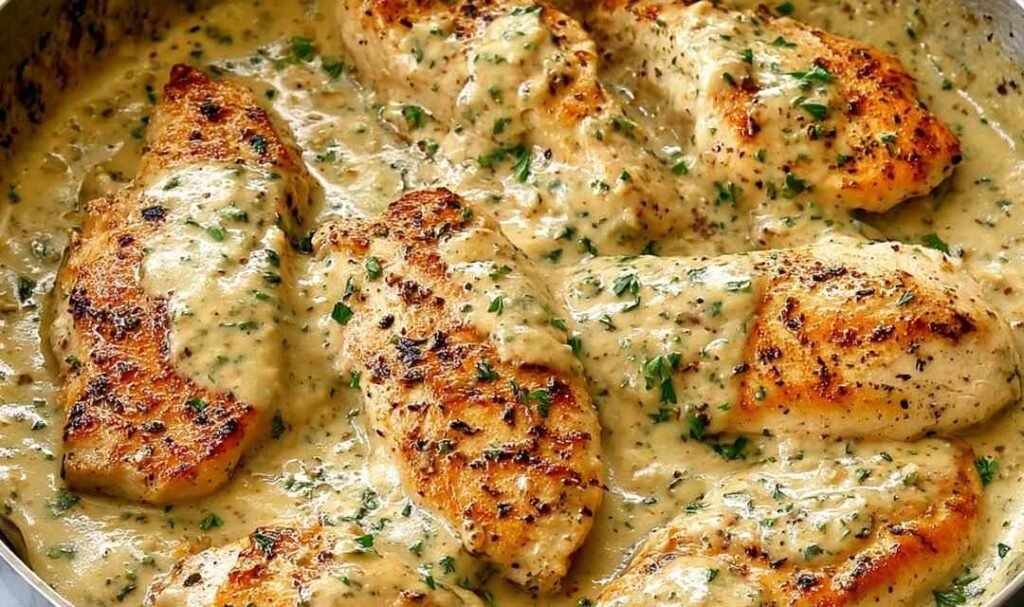 creamy-ranch-chicken-skillet-ranch-cream-sauce