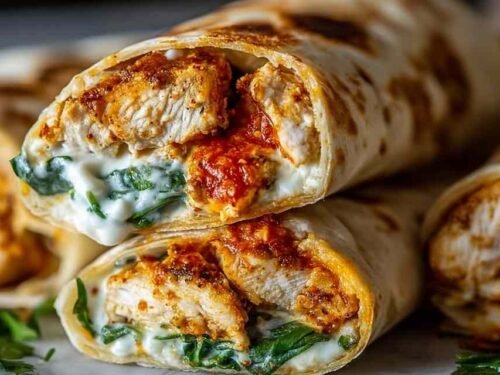 crispy-air-fryer-chicken-mozzarella-wraps-cheese-pull