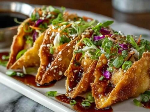 crispy-chicken-wonton-tacos-teriyaki-platter-overhead