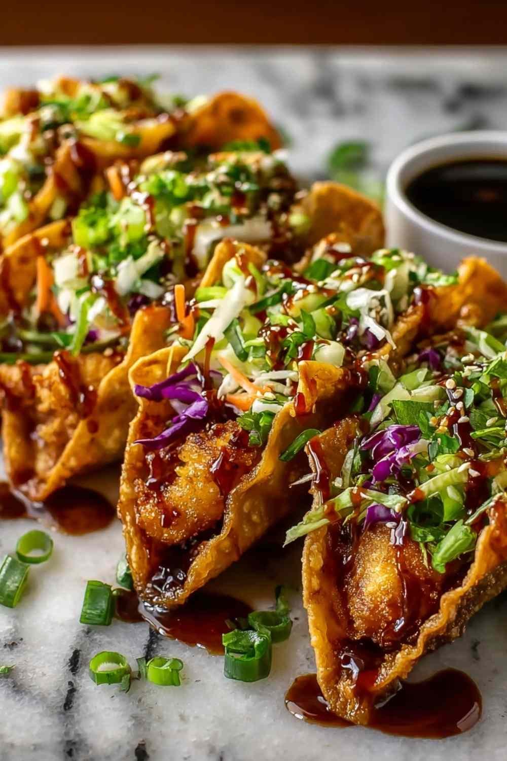 crispy-chicken-wonton-tacos-teriyaki-platter-overhead
