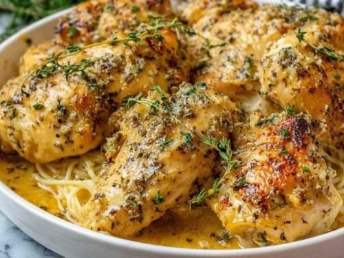 crock-pot-angel-chicken-creamy-italian-sauce-angel-hair-pasta