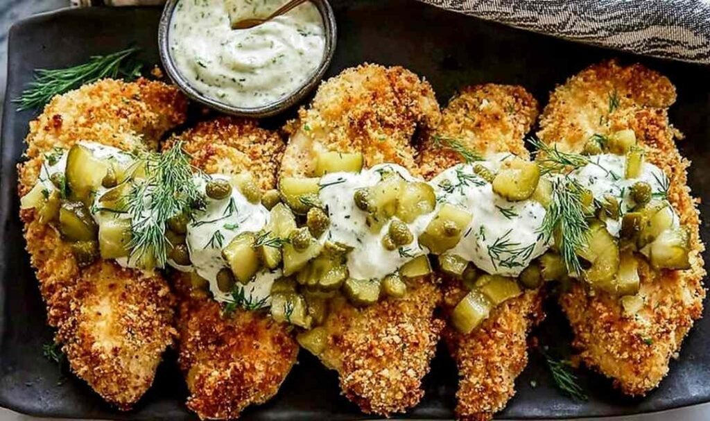 dill-pickle-parmesan-chicken-creamy-dill-sauce