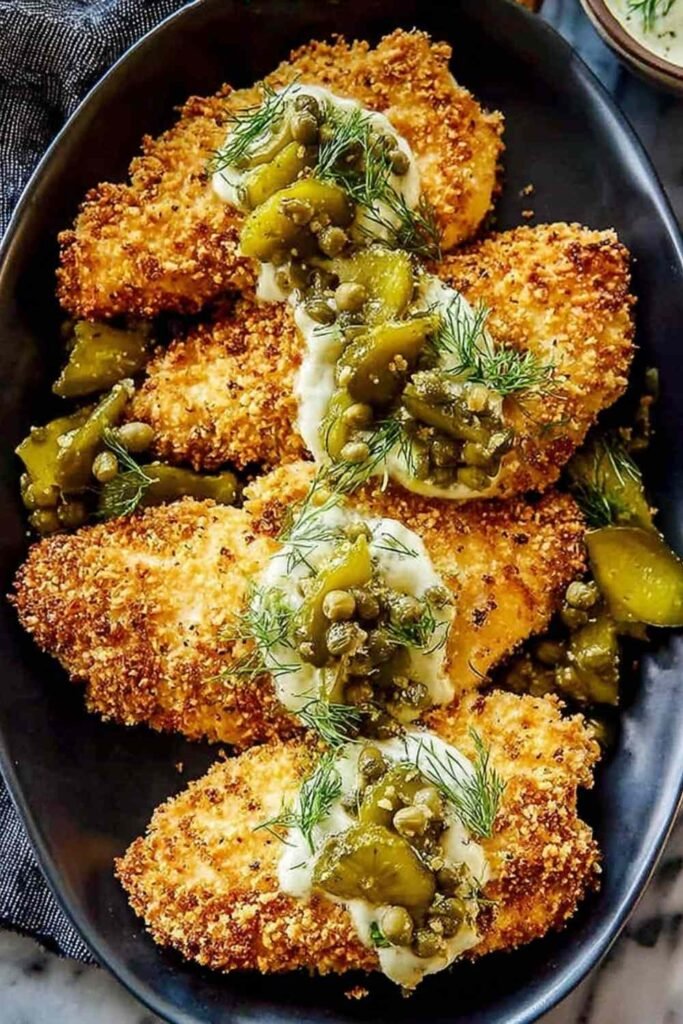 dill-pickle-parmesan-chicken-creamy-dill-sauce