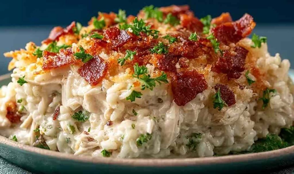 dump-and-bake-chicken-alfredo-rice-casserole-finished-dish