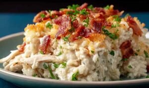 dump-and-bake-chicken-alfredo-rice-casserole-finished-dish