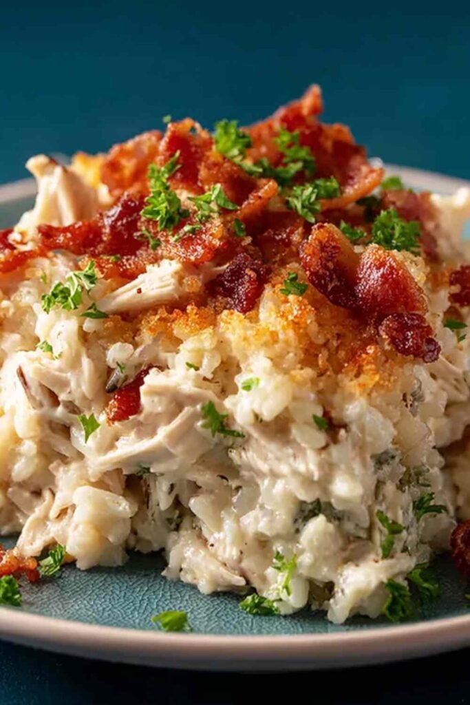 dump-and-bake-chicken-alfredo-rice-casserole-finished-dish
