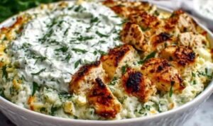 dump-and-bake-chicken-tzatziki-casserole-baking-dish