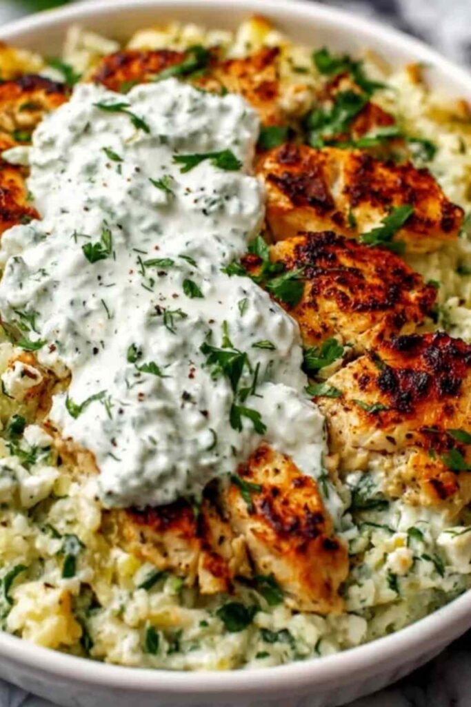 dump-and-bake-chicken-tzatziki-casserole-baking-dish