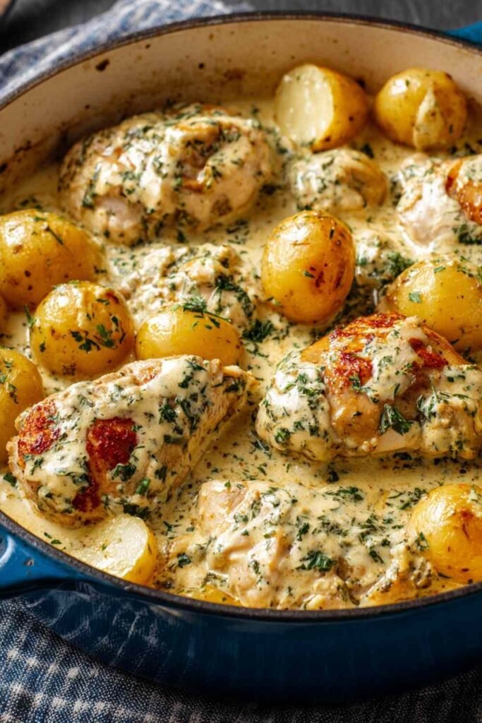 dutch-oven-creamy-ranch-chicken-potatoes-overhead