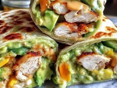 chicken-avocado-ranch-burritos-marble-countertop