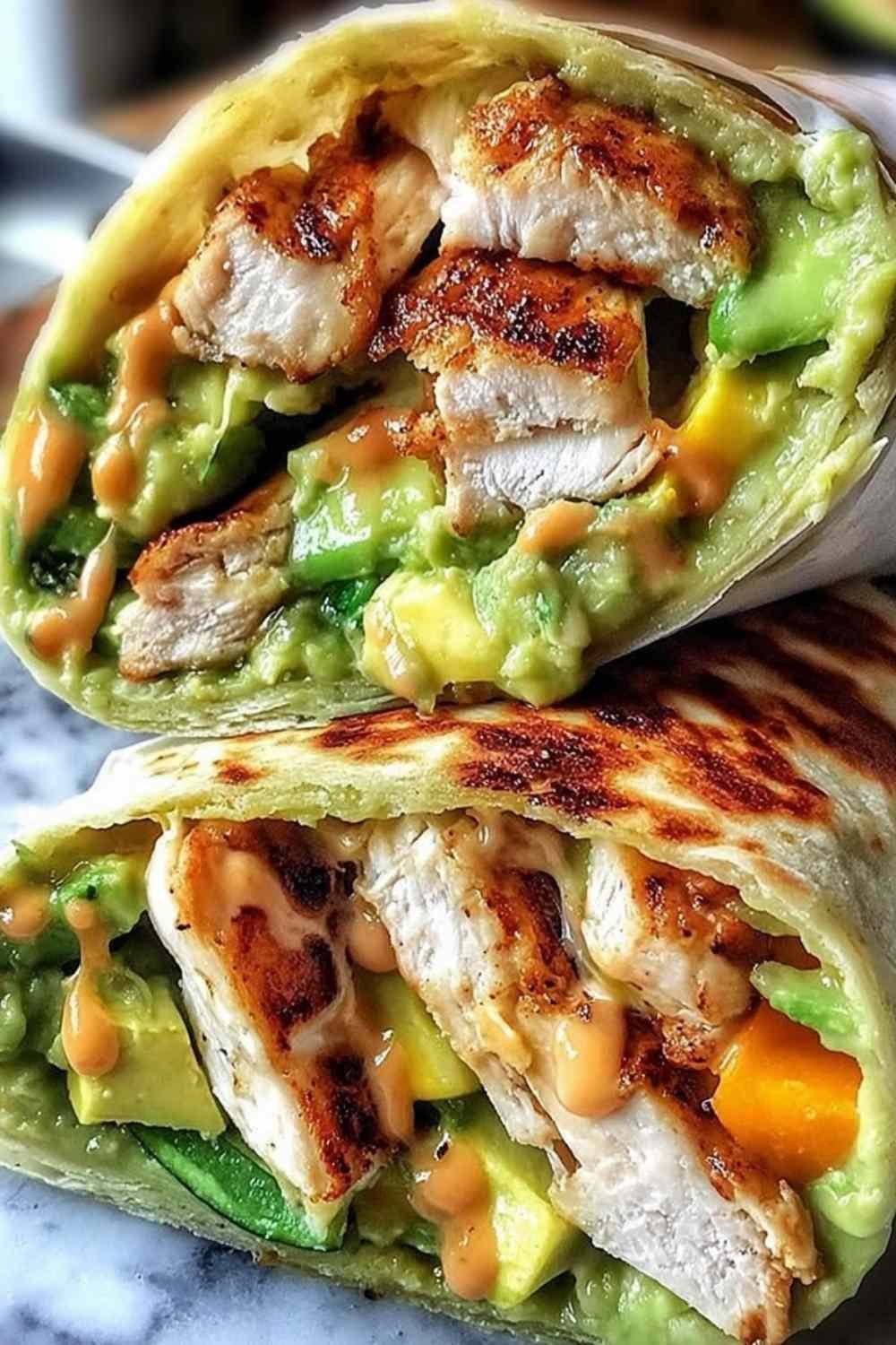chicken-avocado-ranch-burritos-marble-countertop