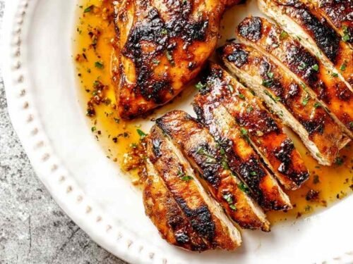 best-chicken-marinade-for-grilling-sliced-plate