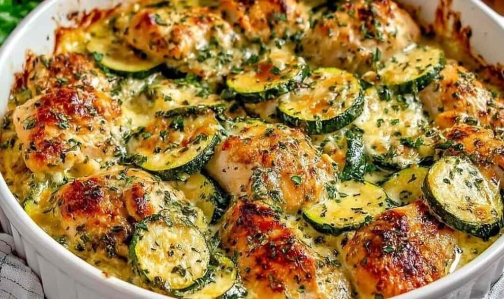 easy-chicken-zucchini-bake-ingredients-mixing-bowl