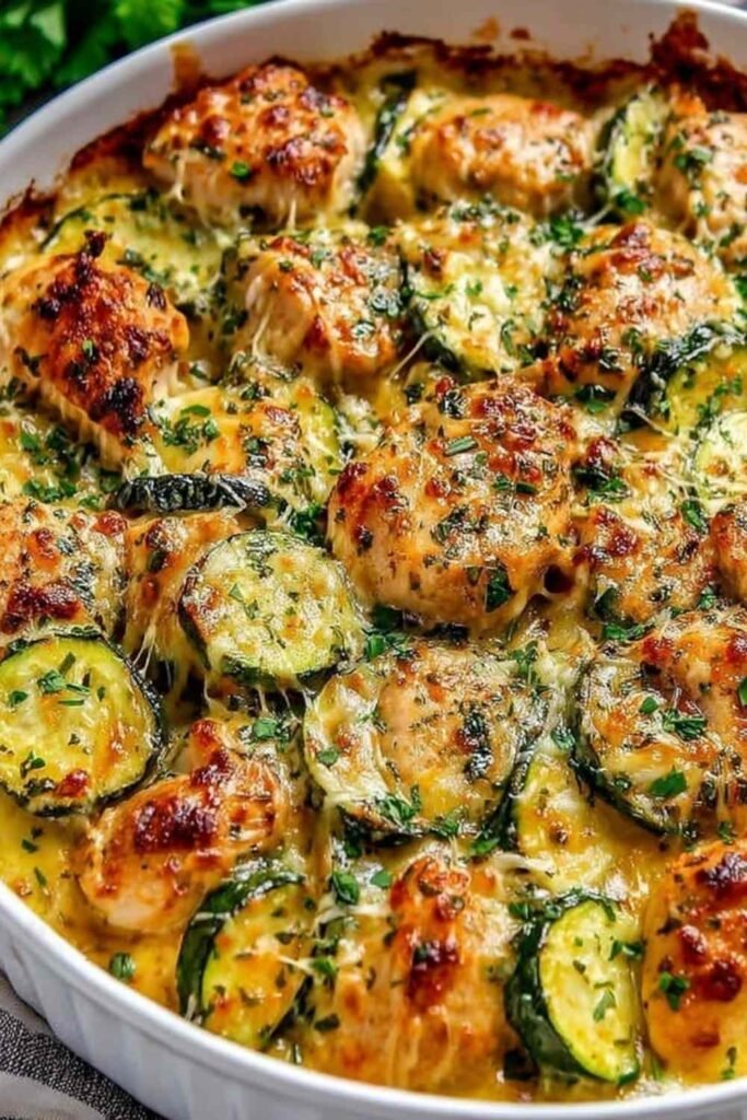 easy-chicken-zucchini-bake-ingredients-mixing-bowl