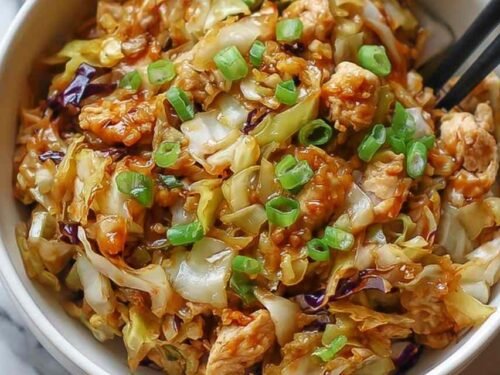 egg-roll-bowls-chicken-cabbage-skillet
