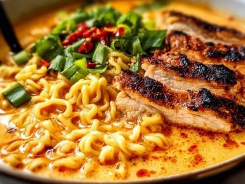 fiery-chicken-ramen-creamy-garlic-sauce-bowl