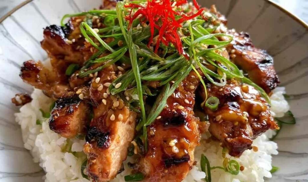 garlic-miso-chicken-thighs-served-rice