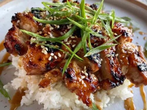 garlic-miso-chicken-thighs-served-rice