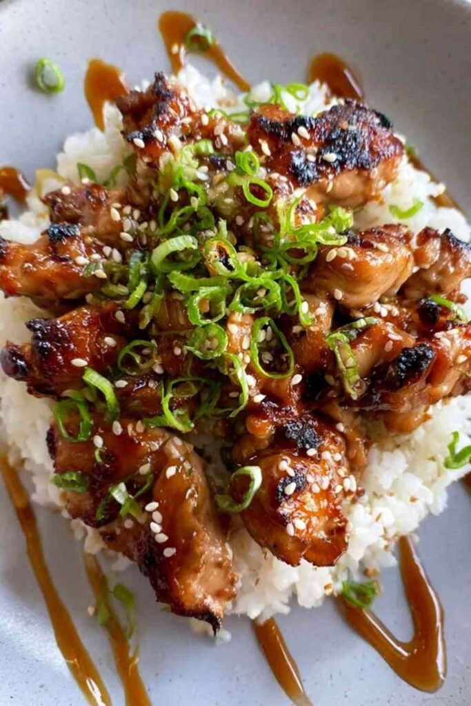 garlic-miso-chicken-thighs-served-rice