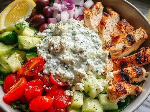 greek-chicken-bowls-with-tzatziki-and-feta