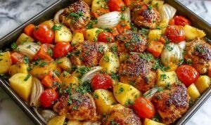 hawaiian-chicken-sheet-pan-pineapple-bell-peppers