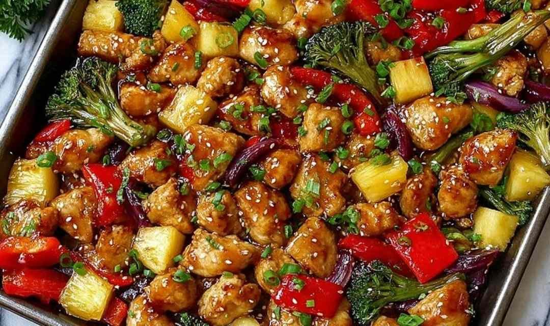 Hawaiian Chicken Sheet Pan