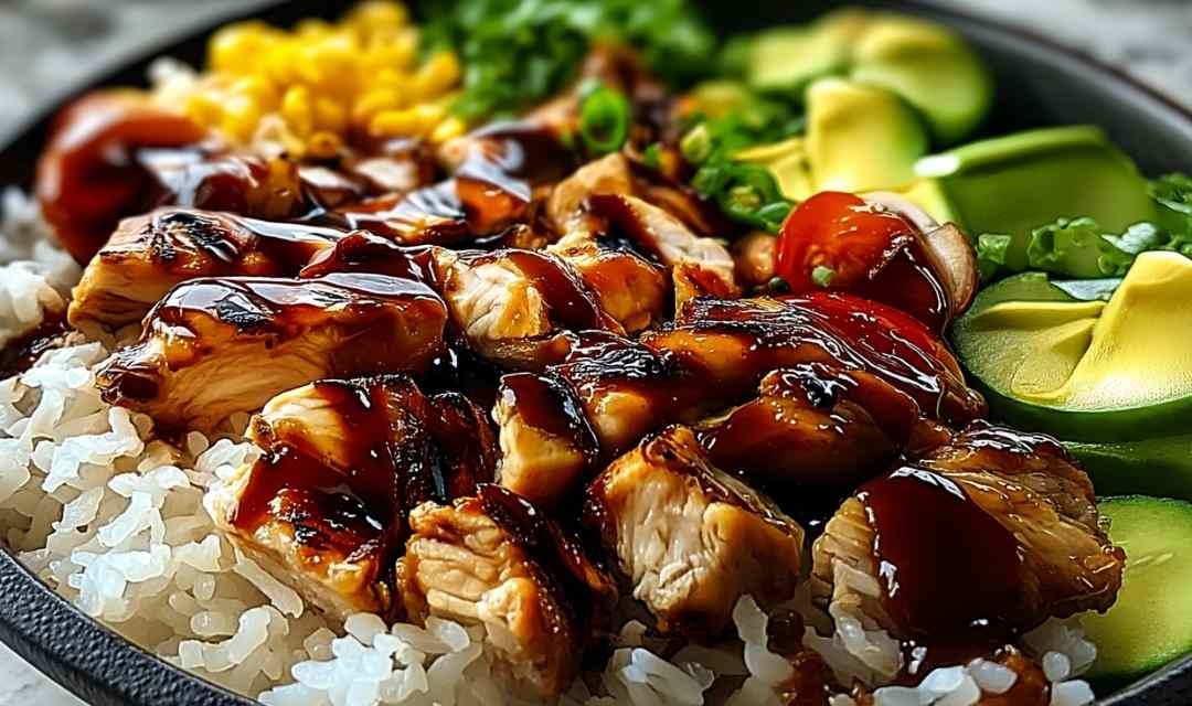 Honey BBQ Chicken Rice Bowl