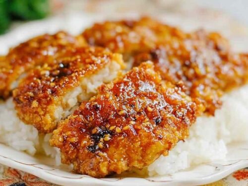 honey-garlic-crispy-chicken-thighs-dinner