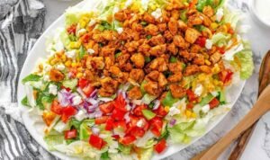 honey-hot-chicken-salad-serving-platter
